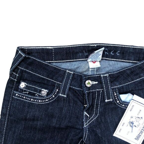 Brand New True Religion Jeans Size 26 STRAIGHT Clear Crystal - Picture 10 of 10